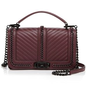 Rebecca Minkoff Love Chevron Crossbody With Chain